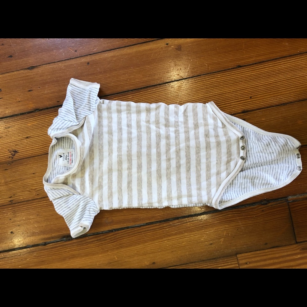 JCrew baby crewcuts striped onesie 12-18m